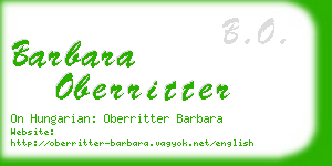 barbara oberritter business card